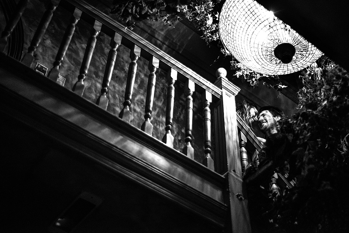 west london wedding venues paradise kensal green stair case chandelier