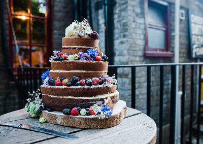 Naked Victoria sponge Wedding Cake