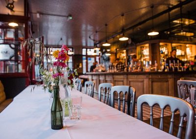Table decor at the Gipsy Queen Pub