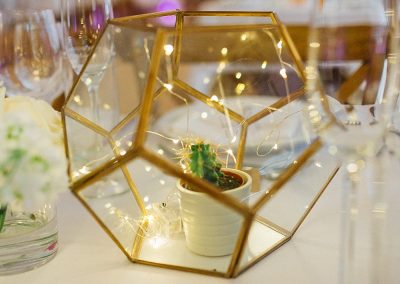 Terrarium centre piece at hackney town hall wedding