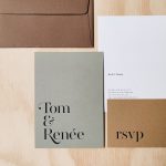 Wedding Stationery Collection of invite, rsvp in grey and brown from Keady Row Wedding Stationers