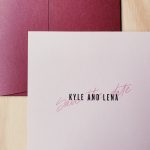 Wedding Invite with handwritten text from Keady Row Wedding Stationers