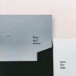 Wedding Invite with names and Save the Date from Keady Row Wedding Stationers