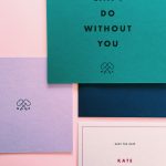 Wedding Invite with Bold Text and key symbols with initials from Keady Row Wedding Stationers