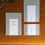 Wedding Invite with names, initials and Rsvp from Keady Row Wedding Stationers