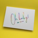 Oh Baby Card from Lucky Ink Wedding Stationers
