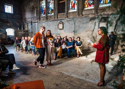 feminist wedding reading Asylum Chapel London. Parrot and Pineapple.